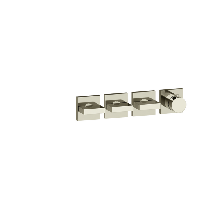 Gessi Inverso Bath & Shower Thermostatic Mixer - 44336 Bathroom Accessories GESSI Nickel PVD
