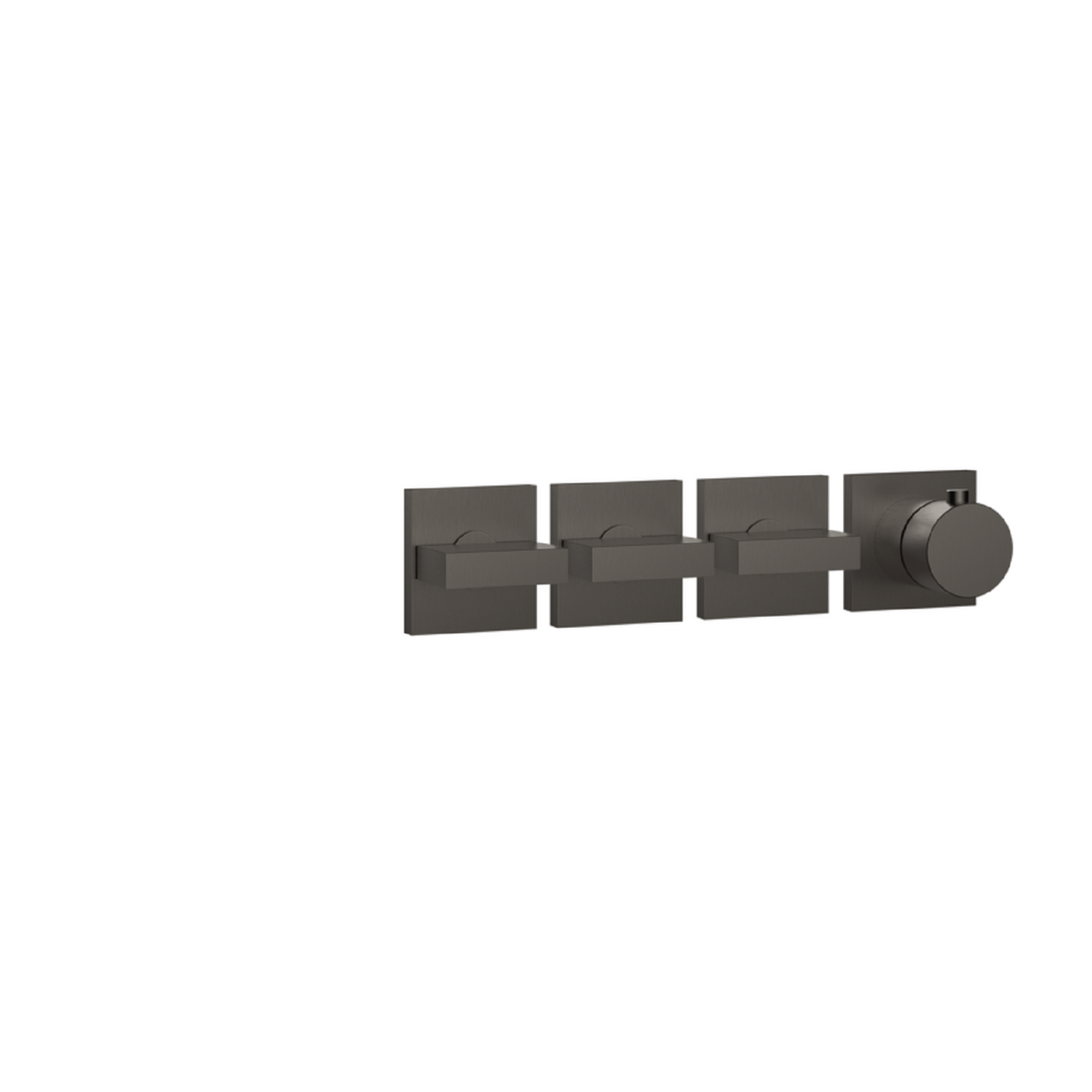 Gessi Inverso Bath & Shower Thermostatic Mixer - 44336 Bathroom Accessories GESSI Black Metal Br. PVD