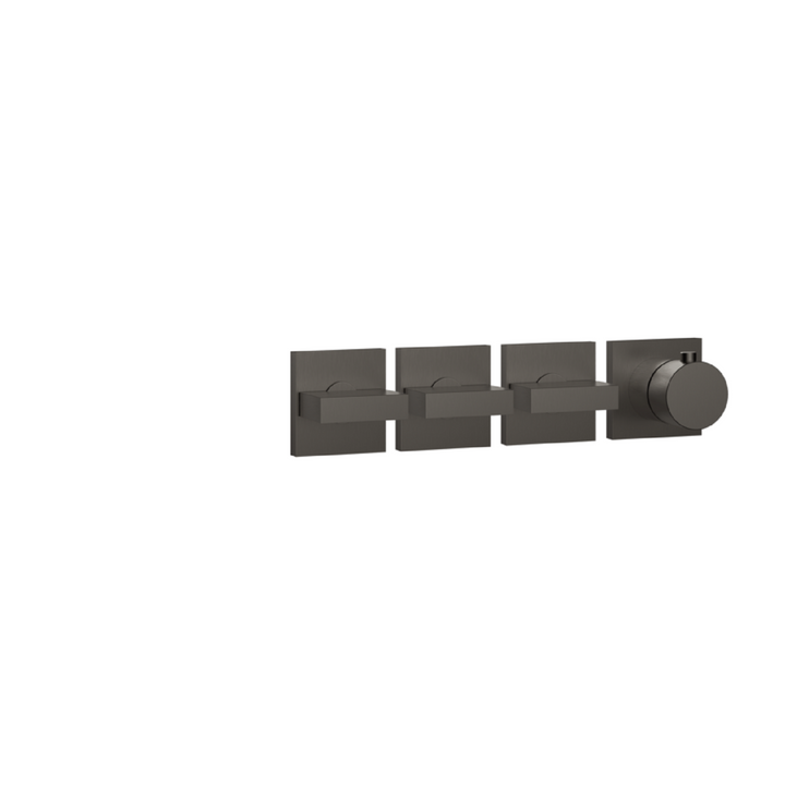 Gessi Inverso Bath & Shower Thermostatic Mixer - 44336 Bathroom Accessories GESSI Black Metal Br. PVD