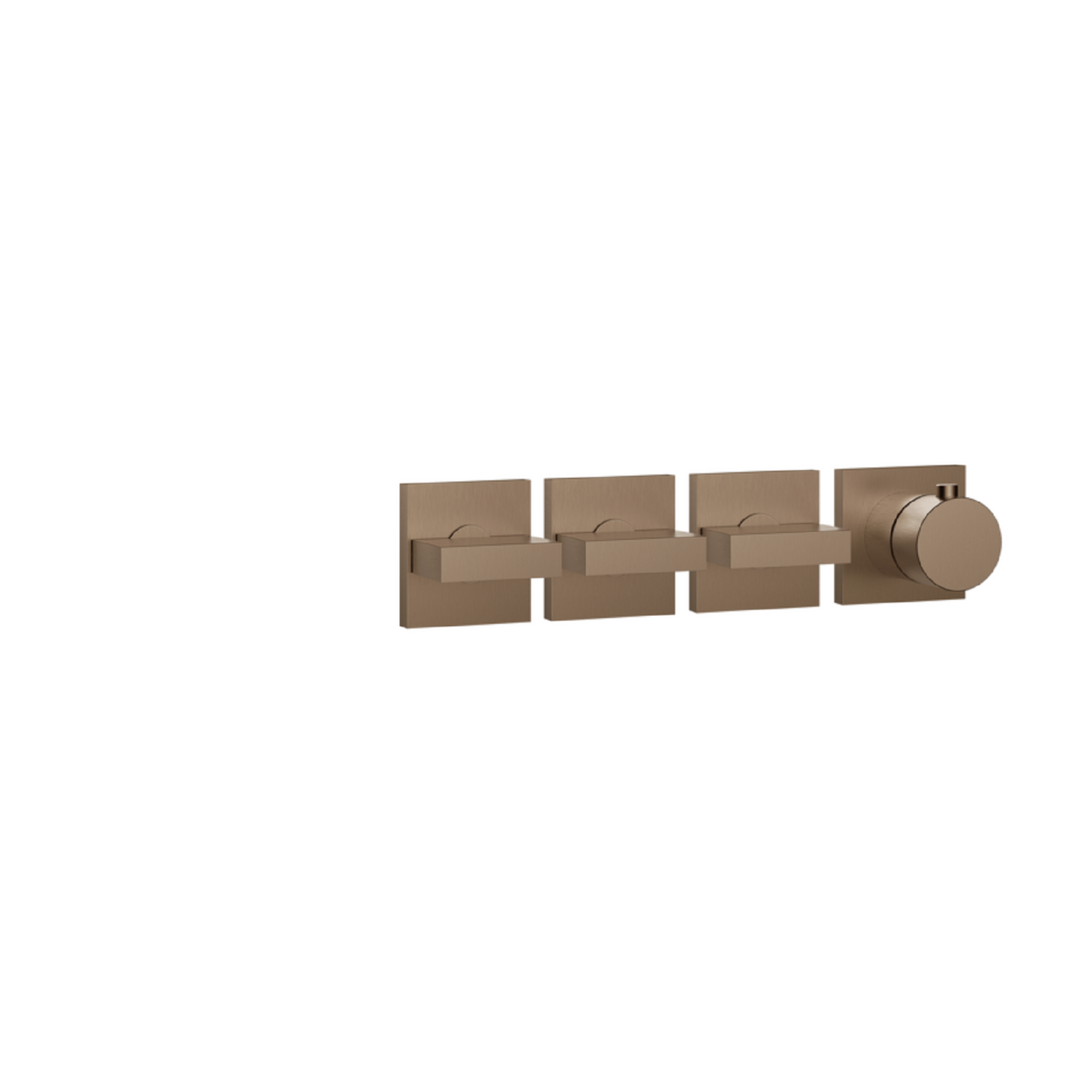 Gessi Inverso Bath & Shower Thermostatic Mixer - 44336 Bathroom Accessories GESSI Copper Brushed PVD