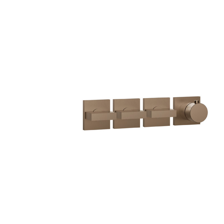 Gessi Inverso Bath & Shower Thermostatic Mixer - 44336 Bathroom Accessories GESSI Copper Brushed PVD