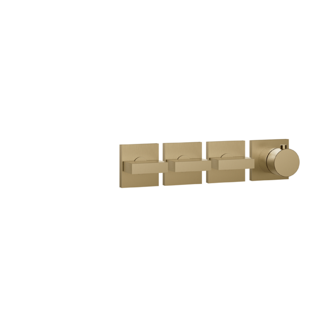 Gessi Inverso Bath & Shower Thermostatic Mixer - 44336 Bathroom Accessories GESSI Warm Bronze Br. PVD
