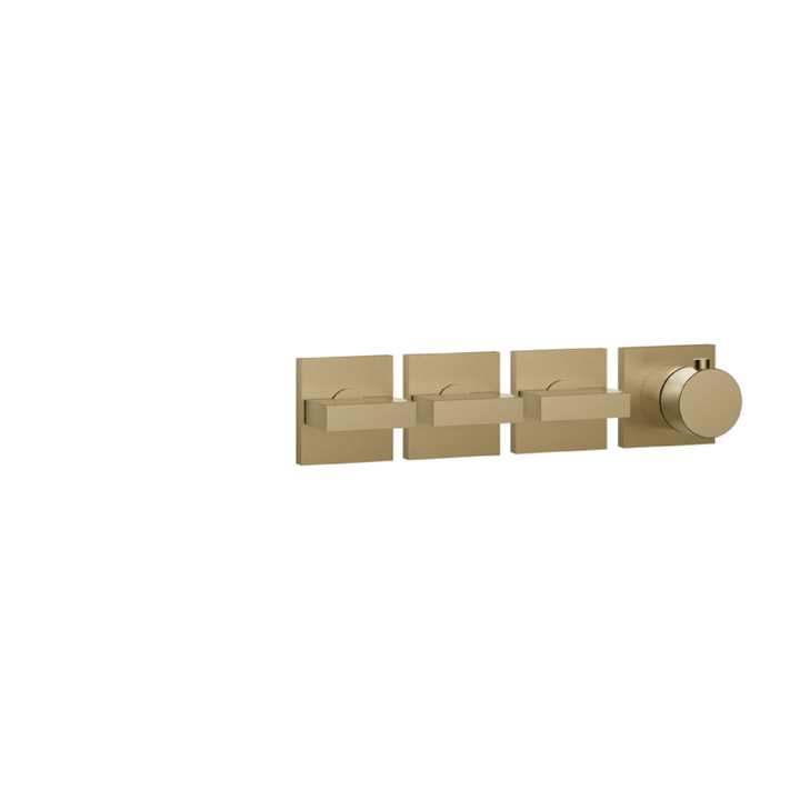 Gessi Inverso Bath & Shower Thermostatic Mixer - 44336 Bathroom Accessories GESSI Warm Bronze Br. PVD