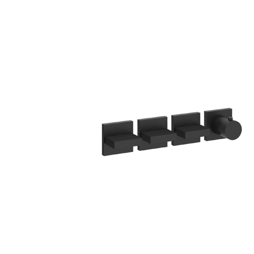 Gessi Inverso Bath & Shower Thermostatic Mixer - 44336 Bathroom Accessories GESSI Matte Black