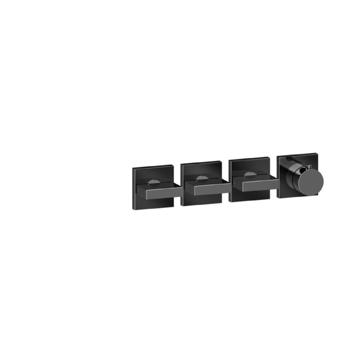 Gessi Inverso Bath & Shower Thermostatic Mixer - 44336 Bathroom Accessories GESSI Black Metal PVD