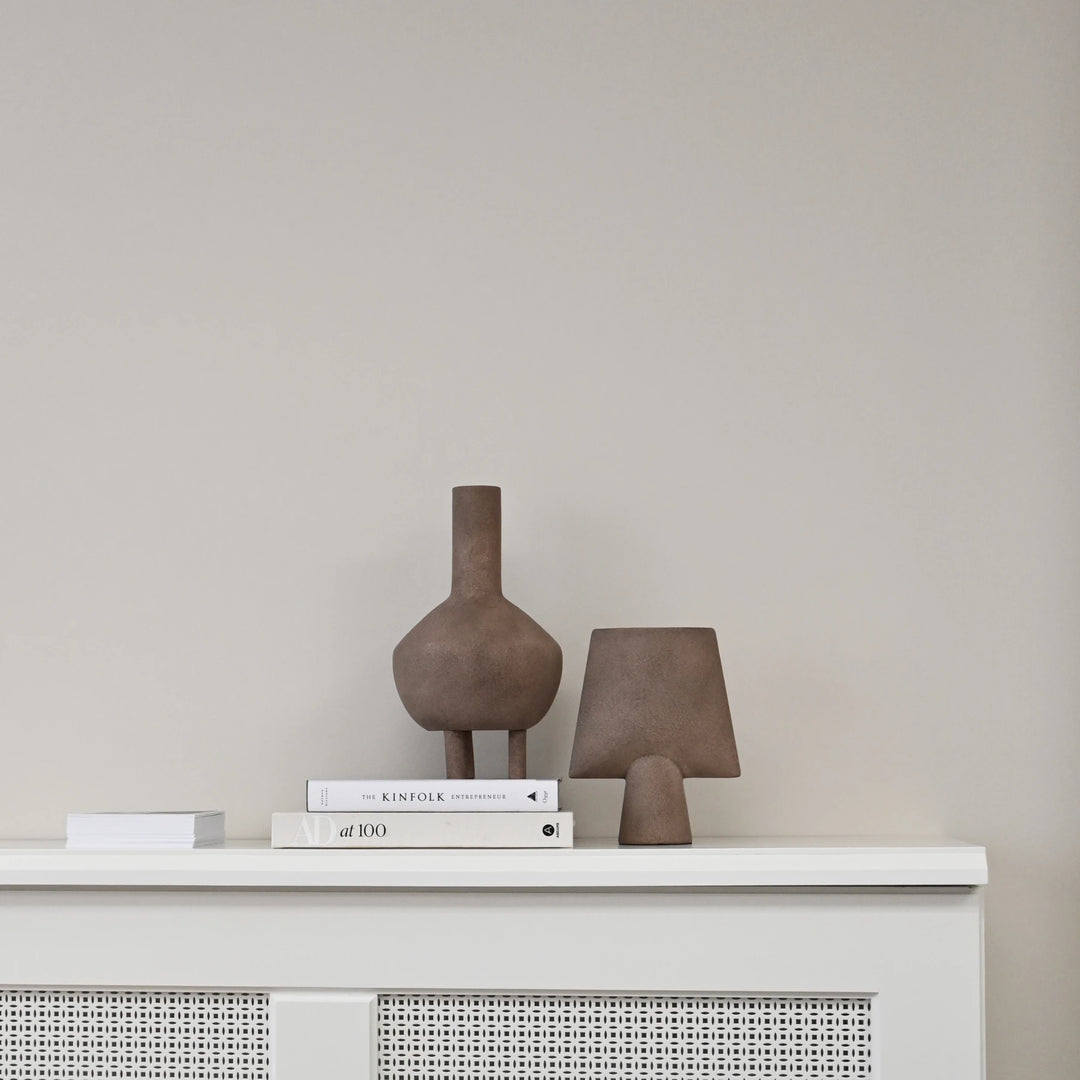 Sphere Vase Square, Mini - Taupe Vases 101 Copenhagen   