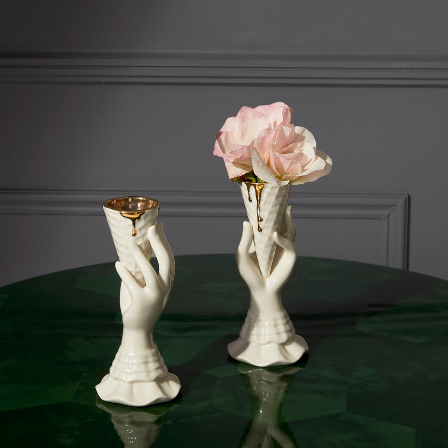 Gilded I-Scream Vase Jonathan Adler