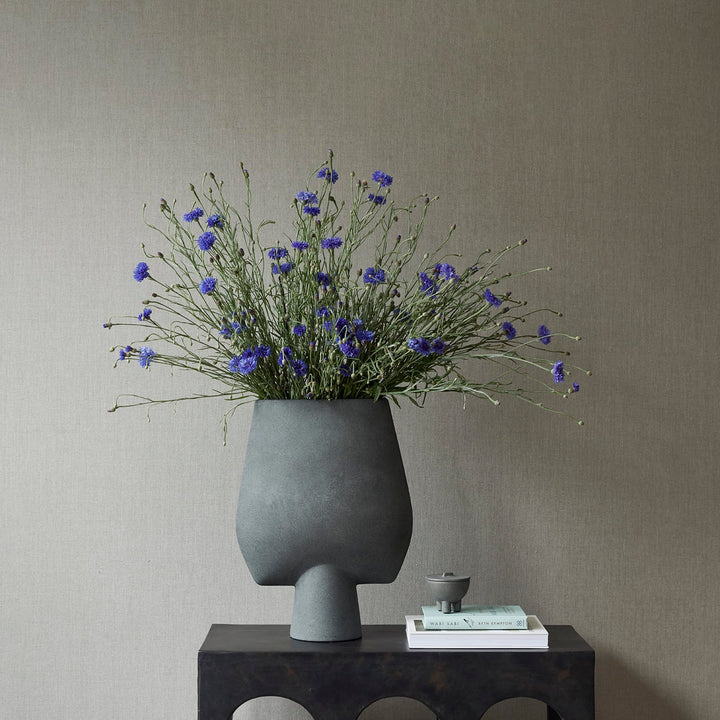 Sphere Vase Square, Big - Dark Grey Vases 101 Copenhagen   