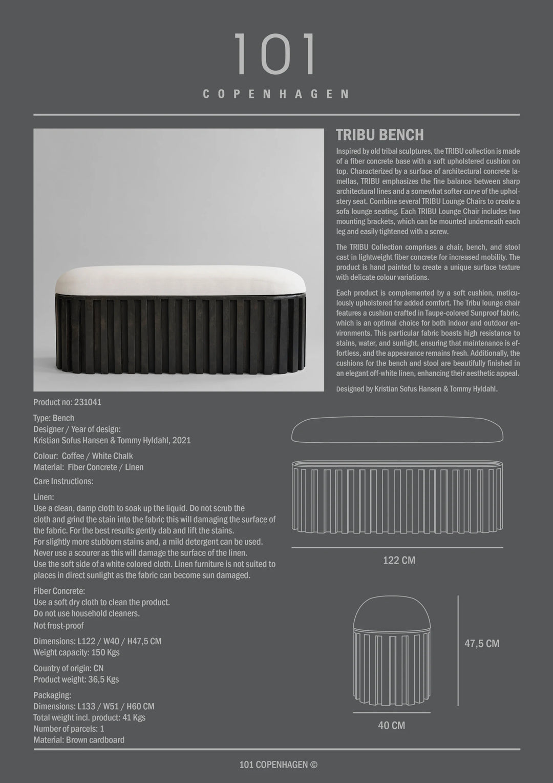 Tribu Bench - Coffee Bench 101 Copenhagen   