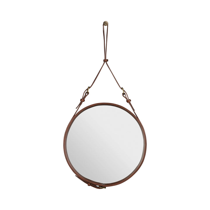 Adnet Wall Mirror Circular Mirrors Gubi Tan Small: 17.7 in width