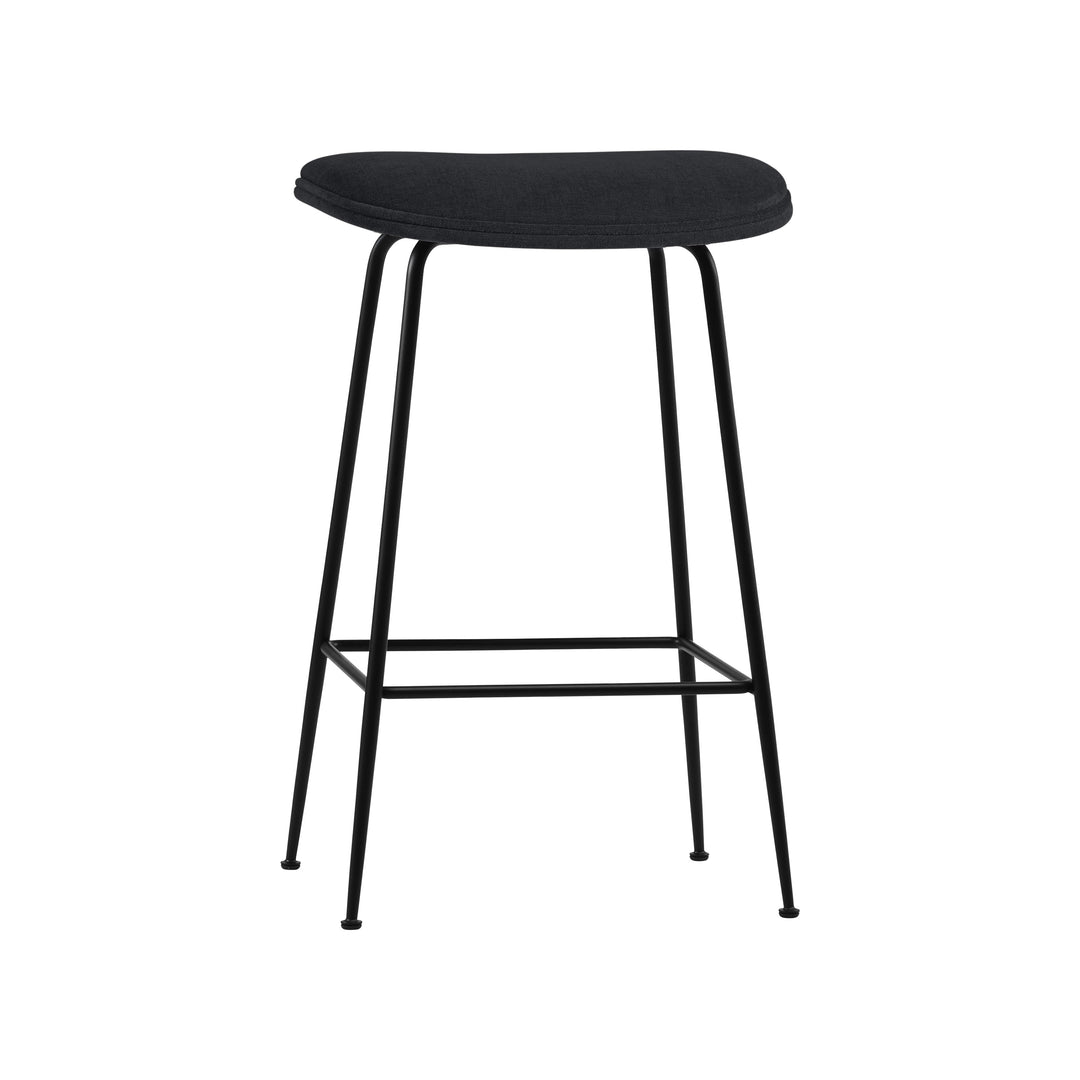 Beetle Fully Upholstered Backless Stool Table & Bar Stools Gubi GUBI Basic Black Counter: 26.7 in height
