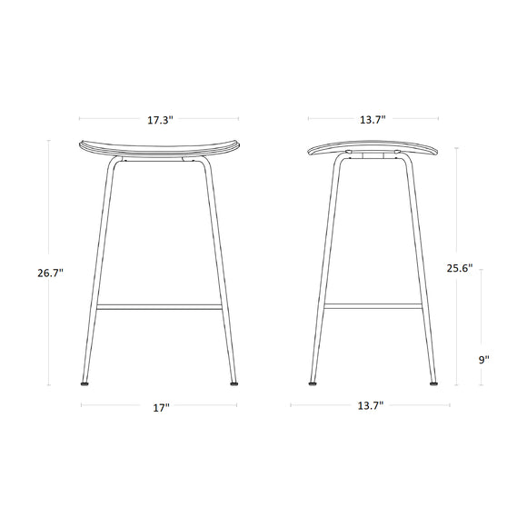 Beetle Fully Upholstered Backless Stool Table & Bar Stools Gubi