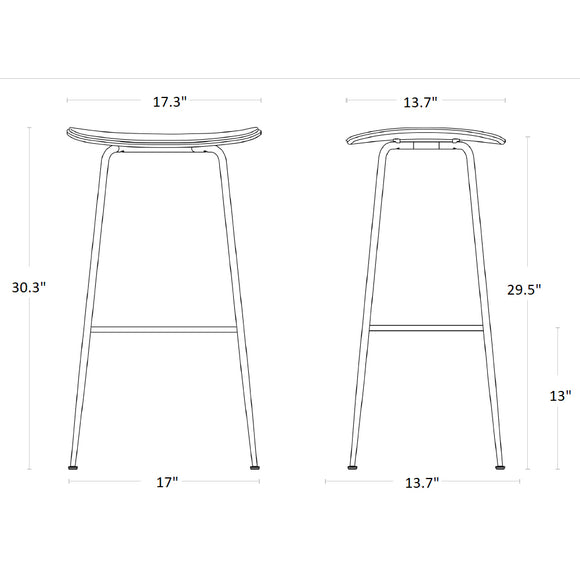 Beetle Fully Upholstered Backless Stool Table & Bar Stools Gubi
