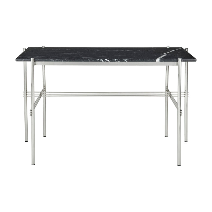 TS Desk Desks Gubi Black Marquina Marble Polished Steel