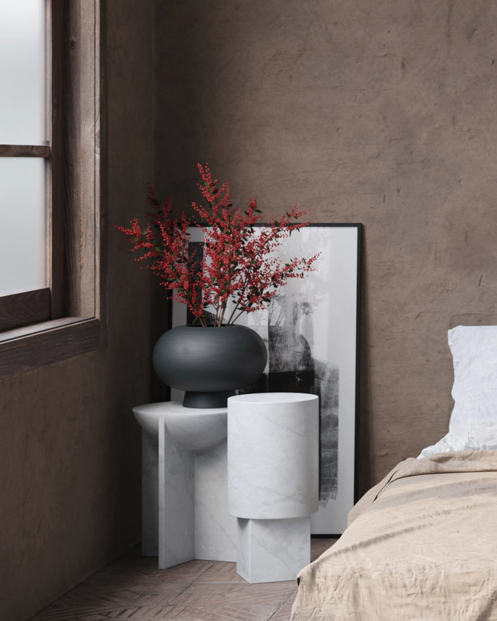 Kabin Vase, Fat - Black Vases 101 Copenhagen   