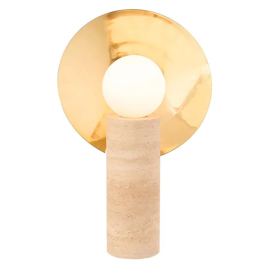 Halo Travertine Table Lamp Jonathan Adler