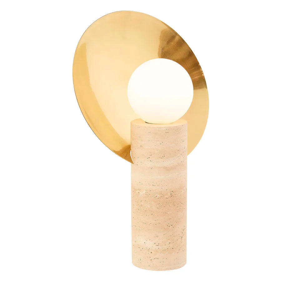 Halo Travertine Table Lamp Jonathan Adler