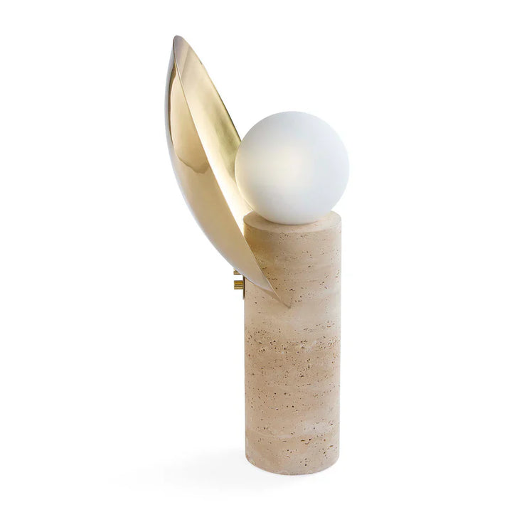 Halo Travertine Table Lamp Jonathan Adler