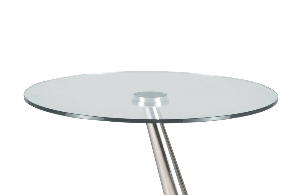 Harry End Table Clear Glass Chrome Satin Silver Glass End Tables Naos