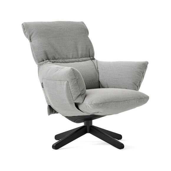 Lud'o Lounge Chair with Ottoman Spokes Base Chairs Cappellini