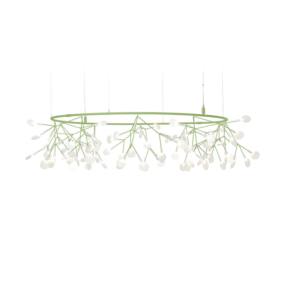 Heracleum The Big O Suspension Light Chandeliers Moooi Green 157.5 in / Small: 63 in diameter Light Only