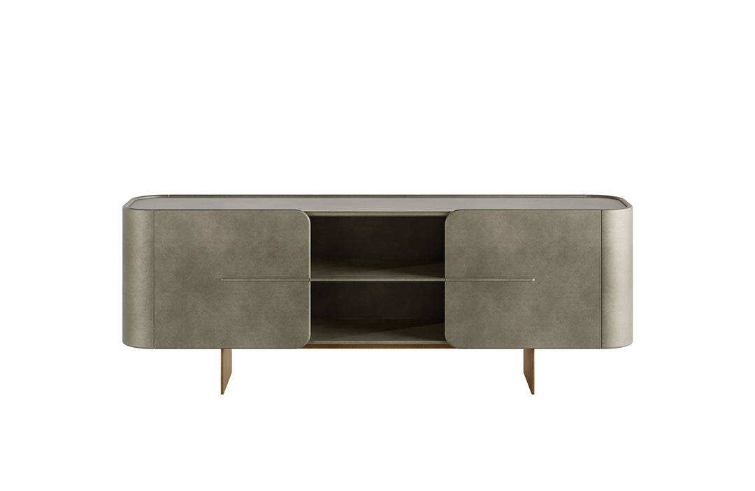 NINFA SIDEBOARD sideboard Eforma Lacquered Brushed Platinum / Brushed Bronze Vintage