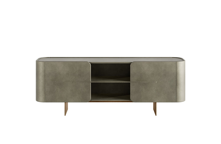 NINFA SIDEBOARD sideboard Eforma Lacquered Brushed Platinum / Brushed Bronze Vintage