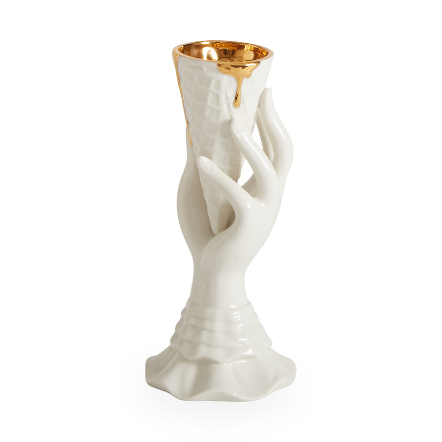 Gilded I-Scream Vase Jonathan Adler