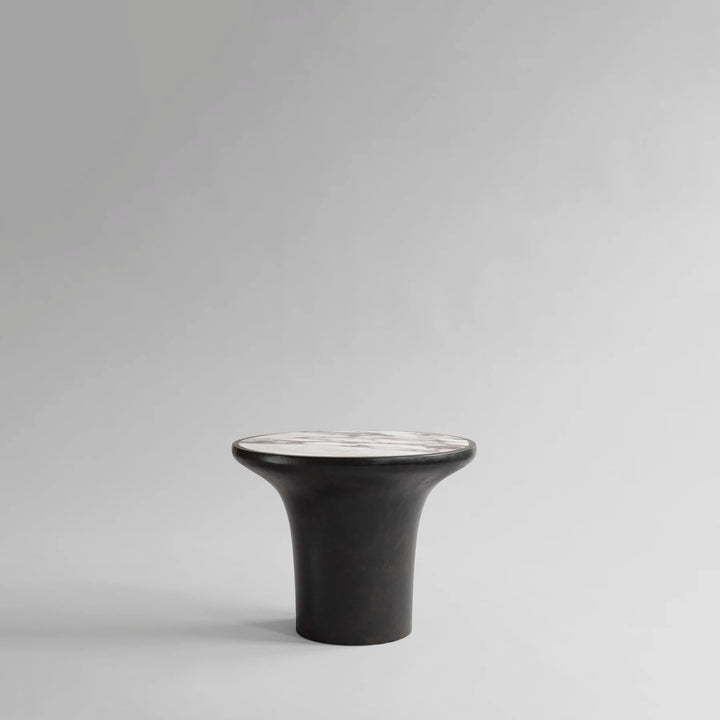 Trumpet End Table, Low - Calacatta Table 101 Copenhagen   