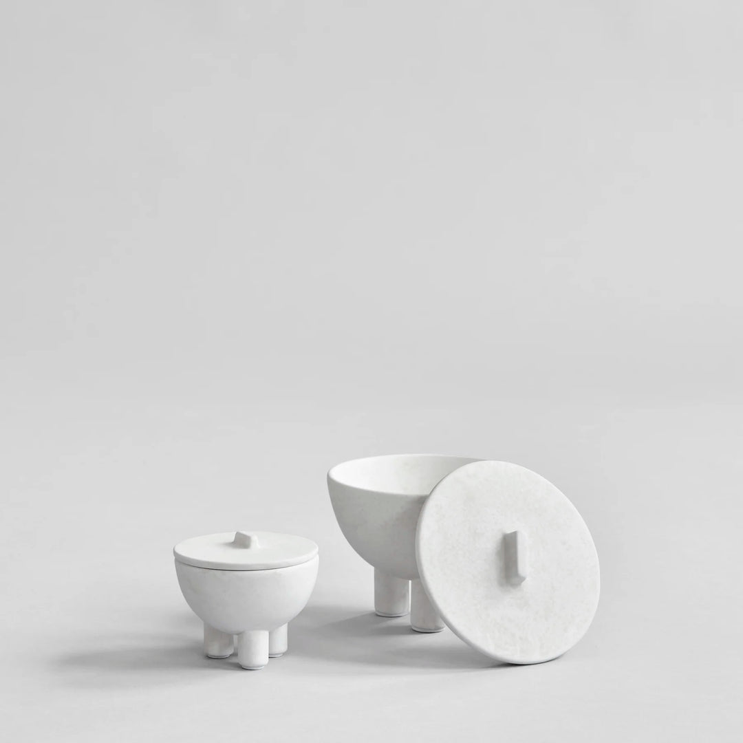Duck Jar, Mini - Bone White Decorative Jar 101 Copenhagen   