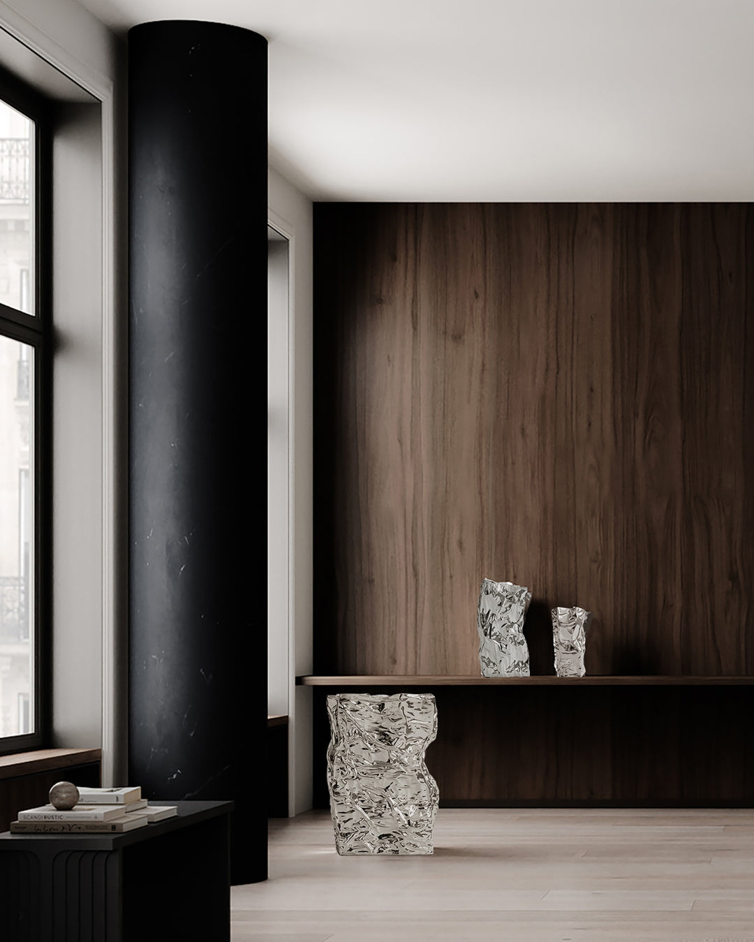 KAMI VASE BIG - CHROME Vases 101 Copenhagen   