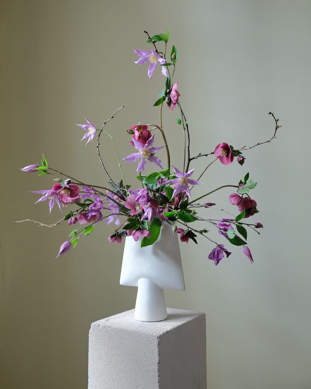 Sphere Vase Square, Mini - Bone White Vases 101 Copenhagen   