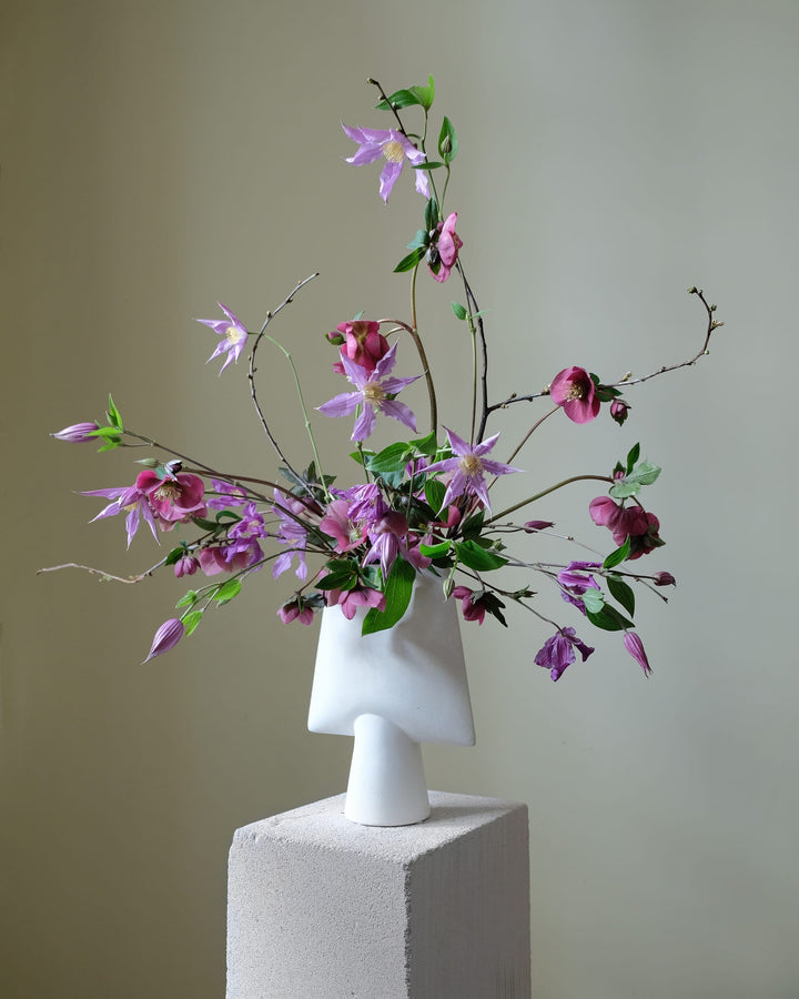 Sphere Vase Square, Mini - Bone White Vases 101 Copenhagen   