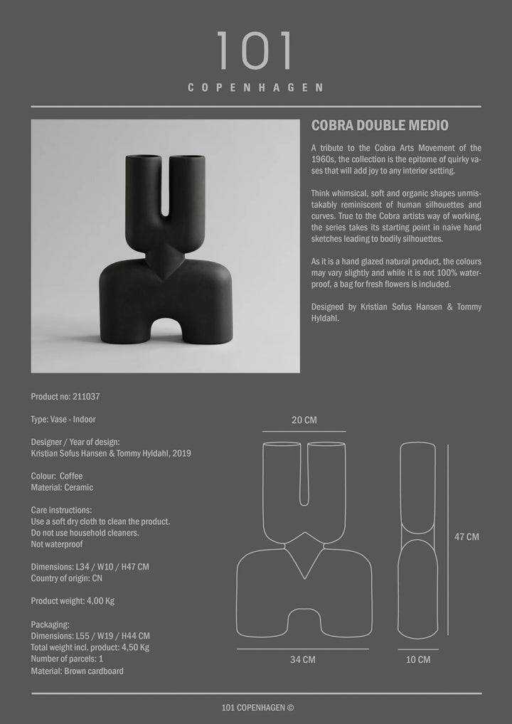 Cobra Double, Medio - Coffee Vases 101 Copenhagen   