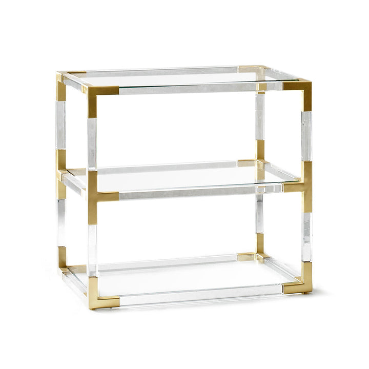 Jacques Two-Tier Side Table Jonathan Adler Brass