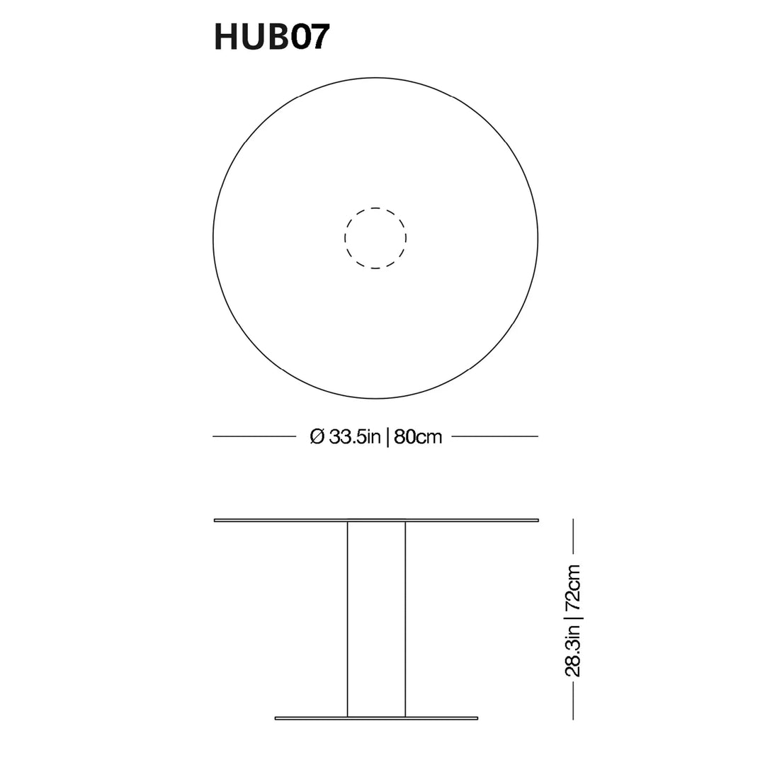 Bistrot Hub - High Glass Table Tables Glas Italia