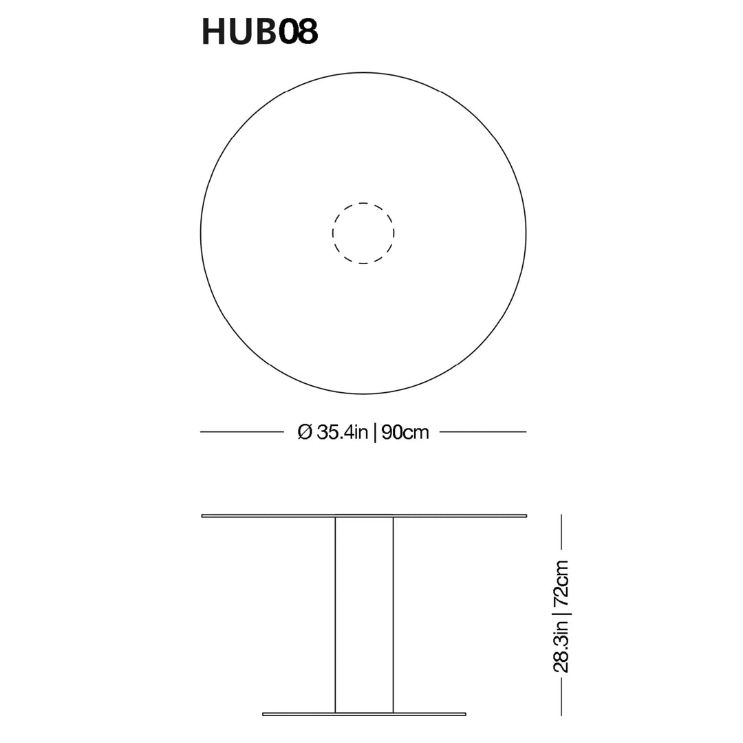 Bistrot Hub - High Glass Table Tables Glas Italia