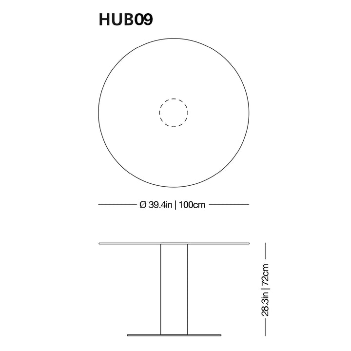 Bistrot Hub - High Glass Table Tables Glas Italia