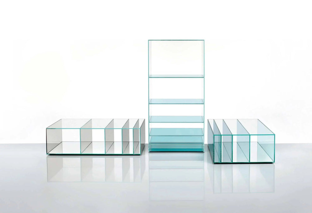 Deep Sea - Glass Bookcase - Floor Model Sag Harbor Bookcases & Standing Shelves Glas Italia