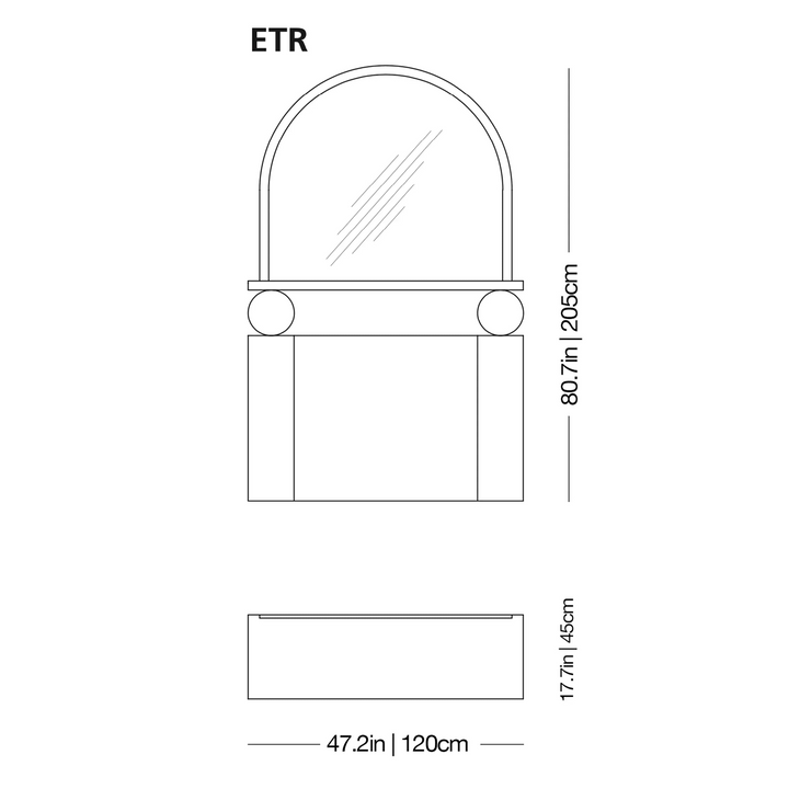 Etrusco Mirror Floor Mirrors Glas Italia
