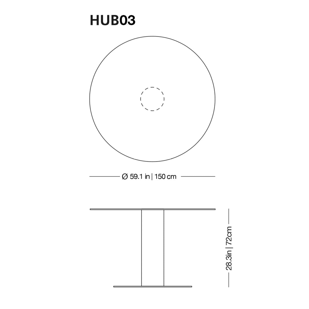 Hub High Glass Table Tables Glas Italia