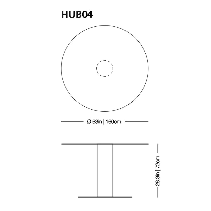 Hub High Glass Table Tables Glas Italia