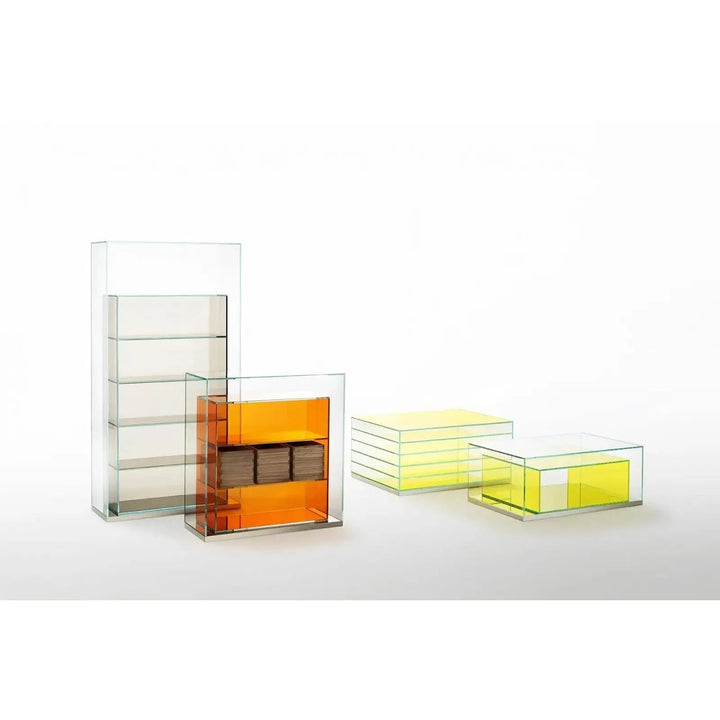 Boxinbox Low Glass Table Tables Glas Italia BIB03 - 33.5x14.4x65.4in | 85x36.5x166cm (WxDxH) Boxinbox - Transparent Colored Glass