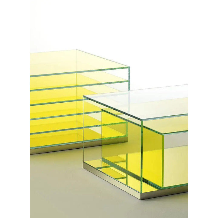 Boxinbox Low Glass Table Tables Glas Italia BIB08 - 36.6x27.6x16.3in | 93x70x41.5cm (WxDxH) Boxinbox - Transparent Colored Glass