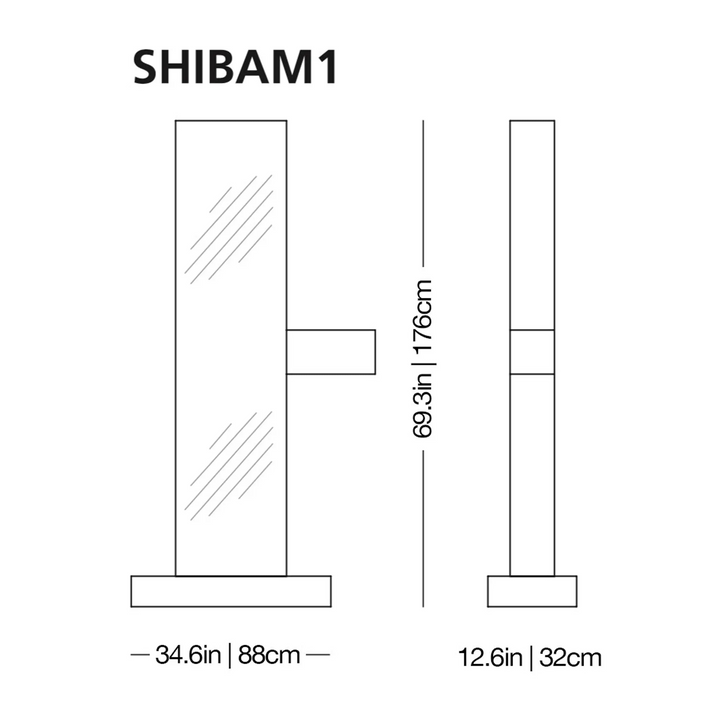 Shibam 1 Mirror Floor Mirrors Glas Italia