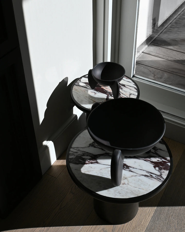 Trumpet End Table, Tall - Calacatta Table 101 Copenhagen   