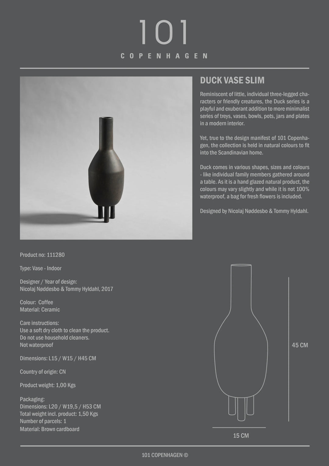 Duck Vase, Slim - Coffee Vases 101 Copenhagen   