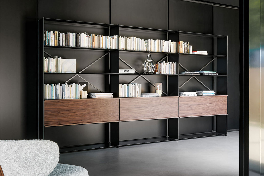 Kaos Bookcase with Storage Bonaldo
