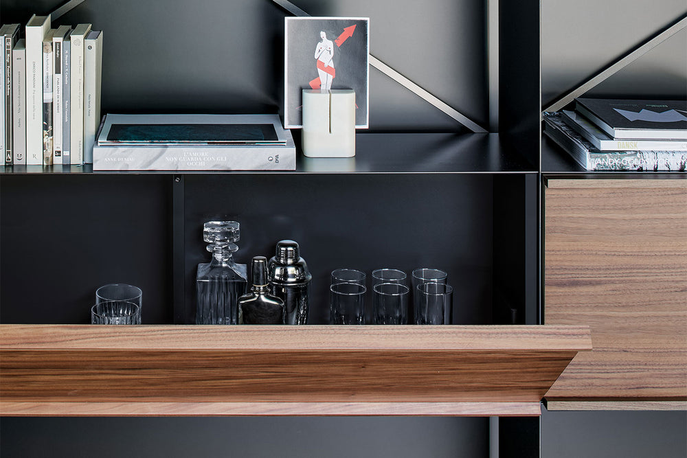 Kaos Bookcase with Storage Bonaldo