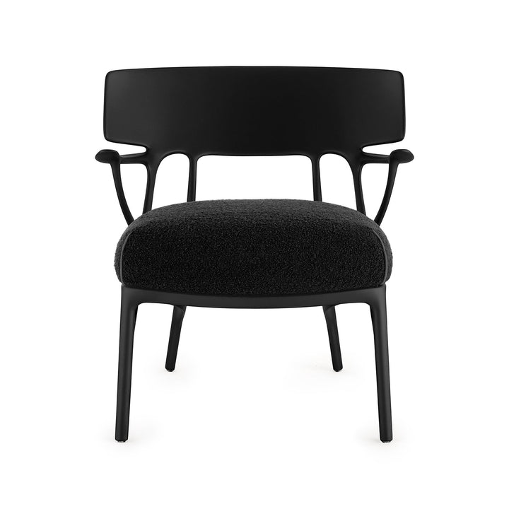 A.I. Lounge Chair Chairs Kartell Black / Black Boucle Riccio